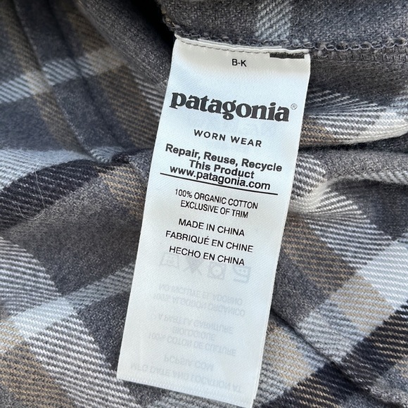 Patagonia fjord flannel shirt, women size large, new with tags - Picture 5 of 6